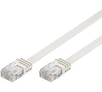 Goobay 93358 CAT 5e Câble de Liaison Plat, U/UTP, Blanc, 1m Longueur