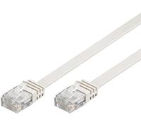 Goobay 93360 CAT 5e Câble de Liaison Plat, U/UTP, Blanc, 3m Longueur