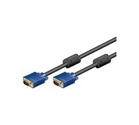 Goobay 93368 Câble de Moniteur Full HD SVGA, Doré, Bleu, Noir, 1.8m Longueur