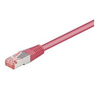 Goobay 93434 CAT 6 Câble de Liaison, S/FTP (PiMF), Magenta, 1m Longueur