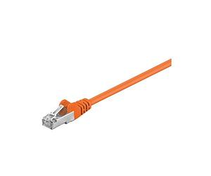 Goobay 93458 CAT 5e Câble de Liaison, F/UTP, Orange, 10m Longueur