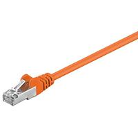 Goobay 93462 CAT 5e Câble de Liaison, F/UTP, Orange, 3m Longueur