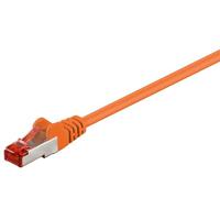 Goobay 93468 CAT 6 Câble de Liaison, S/FTP (PiMF), Orange, 1m Longueur