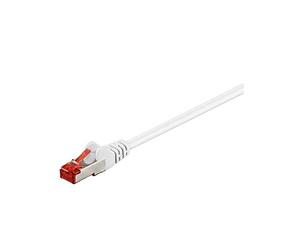 Goobay 93505 CAT 6 Câble de Liaison, S/FTP (PiMF), Blanc, 2m Longueur