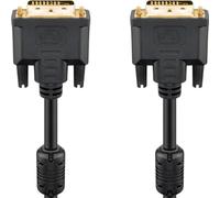 Goobay 93574 Câble DVI-D Full HD Dual Link, doré, 1.8 m, noir - DVI-D mâle Dual-Link (24+1 pin) > DVI-D mâle Dual-Link (24+1 pin)