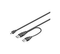Goobay 93587 Câble Hi-Speed Dual-Power USB 2.0, Noir, 0.6m Longueur