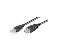 Goobay 93601 Câble Rallonge de Recharge USB 2.0 Hi-Speed, Noir, 5m Longueur