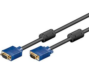 Goobay 93613 Rallonge de Moniteur Full HD SVGA, Doré, 1.8m Longueur