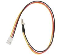 Goobay 93631 Rallonge de Câble Électrique Ventilateur PC, Prise Mâle/Femelle 3 Broches, 0.3m Longueur