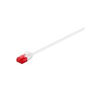 goobay - Cordon de raccordement - RJ-45 (M) pour RJ-45 (M) - 3 m - UTP - CAT 6 - verrouillé, rond, sans crochet - blanc