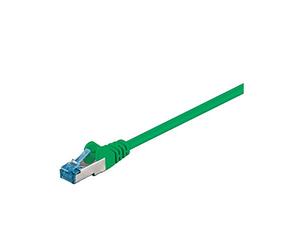 Goobay 93742 CAT 6a Câble de Liaison, S/FTP (PiMF), Vert, 2m Longueur