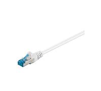 Goobay 93749 CAT 6a Câble de Liaison, S/FTP (PiMF), Blanc, 2m Longueur