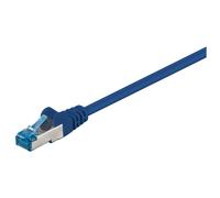 Goobay 93812 CAT 6a Câble de Liaison, S/FTP (PiMF), Bleu, 5m Longueur