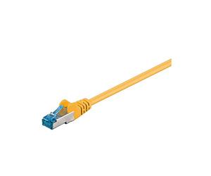 Goobay 93847 CAT 6a Câble de Liaison, S/FTP (PiMF), Jaune, 7.5 m Longueur
