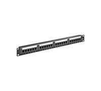 LogiLink Professional EconLine Cat.6 (250 MHz) Panneau de Brassage - Panneau de répartition, 19", UTP (Non blindé) 24-Port (RJ45)