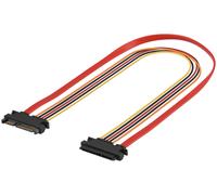 Goobay 93871 câble SATA 0,5 m SATA 7-pin + 15-pin Noir, Orange, Rouge, Jaune