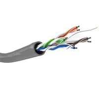Goobay 93884 CAT 6 câble réseau, U/UTP, gris, 100 m - CCA mélange de cuivre pour applications SOHO, AWG 24/7 (stranded), PVC
