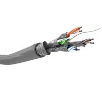 Goobay 93953 CAT 6 câble réseau, S/FTP (PiMF), gris, 100 m - CCA mélange de cuivre pour applications SOHO, AWG 26/7 (stranded), PVC