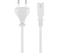 - Câble d'alimentation - Europlug (M) pour power IEC 60320 C7 - 3 m - blanc