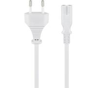 Goobay 93988 Câble de raccordement Euro, 5 m, blanc, 5 m - Prise Euro (type C, CEE 7/16) > prise d'appareil C7