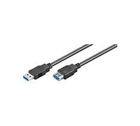 Goobay 93999 Câble de Rallonge SuperSpeed USB 3.0, Noir, 3m Longueur