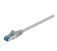Goobay 94137 CAT 6A Câble patch, S/FTP (PiMF), gris, 0.25 m - LSZH sans halogène, cuivre
