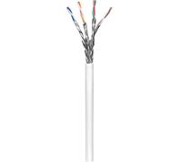 Goobay 94224 CAT 6 câble réseau, S/FTP (PiMF), blanc, 305 m - CCA mélange de cuivre pour applications SOHO, AWG 23/1 (solide), PVC