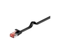 Goobay Câble Ethernet 94236 – Cat 6 UFTP plat – Noir 7,5 m