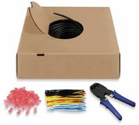 Goobay 94399 CAT 6 Outdoor Set de câbles réseau, U/UTP, noir, 305 m - CCA mélange de cuivre pour applications SOHO, AWG 24/1 (solide), PE