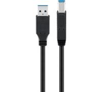 Goobay 94654 Câble USB 3.0 SuperSpeed, noir, 3 m - USB 3.0 mâle (type A) > USB 3.0 mâle (type B)