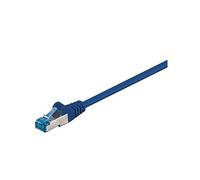 Goobay 94912 CAT 6a Câble de Liaison, S/FTP (PiMF), Bleu, 50 m Longueur