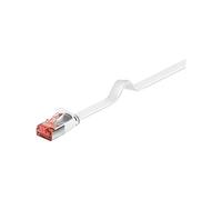 Goobay 94917 CAT 6 Câble de Liaison Plat, U/FTP, Blanc, 2 m Longueur