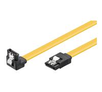 Goobay 95022 Câble de données PC, 6 Gbits, clip 90°, 0.7 m, jaune - SATA type L mâle > SATA type L mâle 90