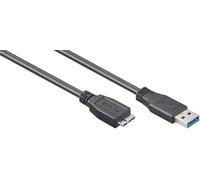 Goobay 95027 Câble SuperSpeed USB 3.0, Noir, 3m Longueur