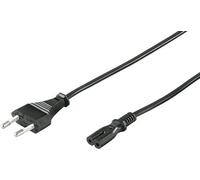 Goobay 95038 Câble de raccordement Euro, 3 m, noir, 3 m - Prise Euro (type C, CEE 7/16) > prise d'appareil C7