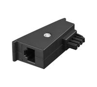 Goobay 95139 Adaptateur TAE, 1 pièce dans un sachet plastique, noir - TAE-F mâle > RJ45 femelle (8P2C)