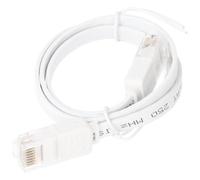 Goobay 95150 CAT 6 Câble de Liaison Plat, U/UTP, Blanc, 0.5 m Longueur