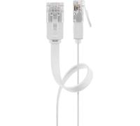 Goobay 95158 Câble patch plat CAT 6, U/UTP, blanc, 20 m - matériau cuivre
