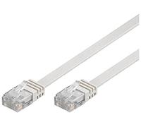 Goobay 95158 CAT 6 Câble de Liaison Plat, U/UTP, Blanc, 20 m Longueur