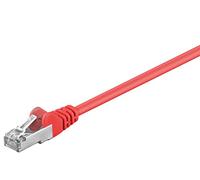 Goobay 95210 CAT 5e Câble de Liaison, SF/UTP, Rouge, 0.25 m Longueur