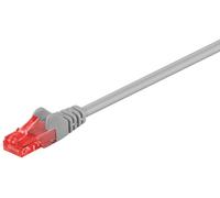 Goobay 95250 CAT 6 Câble patch, U/UTP, gris, 0.25 m - CCA mélange de cuivre
