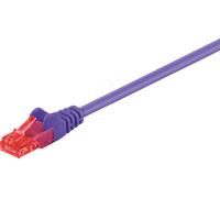 goobay - Cordon de raccordement - RJ-45 (M) pour RJ-45 (M) - 5 m - UTP - CAT 6 - moulé, sans crochet - violet