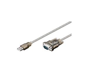Goobay 95435 Convertisseur USB/RS232, Transparent, 1.5m Câble Longueur
