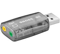Goobay 95451 changeur de genre de câble 2 x 3.5 mm USB 2.0 Transparent