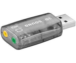 Goobay 95451 changeur de genre de câble 2 x 3.5 mm USB 2.0 Transparent