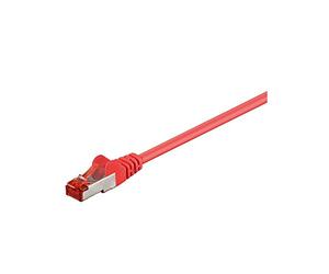 Goobay 95527 CAT 6 Câble de Liaison, S/FTP (PiMF), Rouge, 7.5 m Longueur