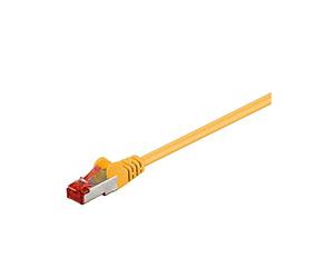 Goobay 95578 CAT 6 Câble de Liaison, S/FTP (PiMF), Jaune, 1.5 m Longueur