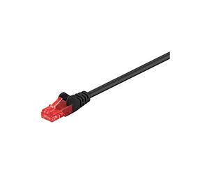 Goobay 95596 CAT 6 Câble de Liaison, U/UTP, Noir, 1.5 m Longueur