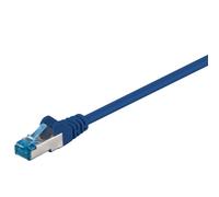 Goobay 95599 CAT 6A Câble patch, S/FTP (PiMF), bleu, 1.5 m - LSZH sans halogène, cuivre