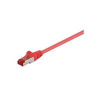 Goobay 95650 CAT 6 Câble de Liaison, S/FTP (PiMF), Rouge, 25 m Longueur